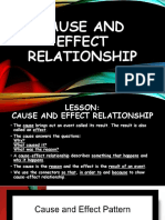 Cause and Effect Relationship