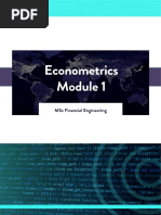 WQU ECONOMETRICS M1 Compiled Content PDF