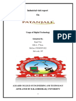 Industrial visit report on Patanjali's usage of digital technology