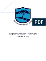 English Curriculum Framework Grades To 7