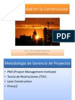 Productividad en La Construcción: Ms. Carlos Vargas Cárdenas Cvargasc@upao - Edu.pe