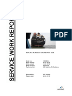 Service Work Report Replacement Auxiliary Engine and Cleaning Generator