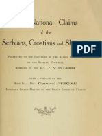 The National Claims of The Serbians, Croatians and Slovenes Presented To The Brothers of The Allied Countries by The Serbian Brothers Membres of The R. L. 288 Cosmos (1919.)