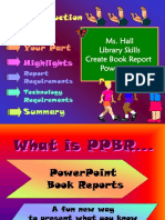 Book Report Power Point Library Skills