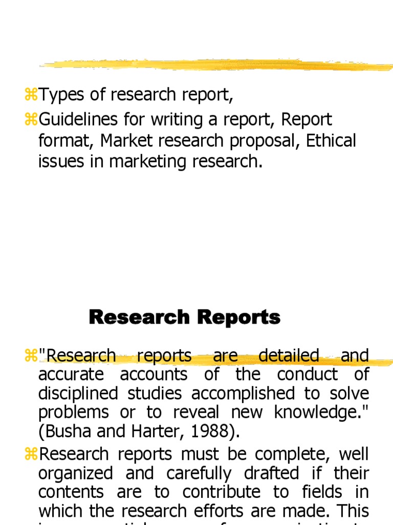 Research Report Writing Guidelines | PDF | Marketing Research | Data ...