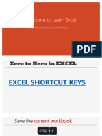 Easy and Simple Excel Shortcut Keys 