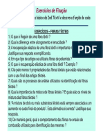 Exercícios de fixação sobre fibras têxteis