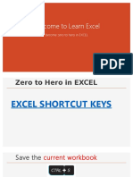 Welcome To Learn Excel: Tips To Become Zero To Hero in EXCEL