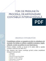 Factori de Presiune În Procesul de Armonizare Contabilă