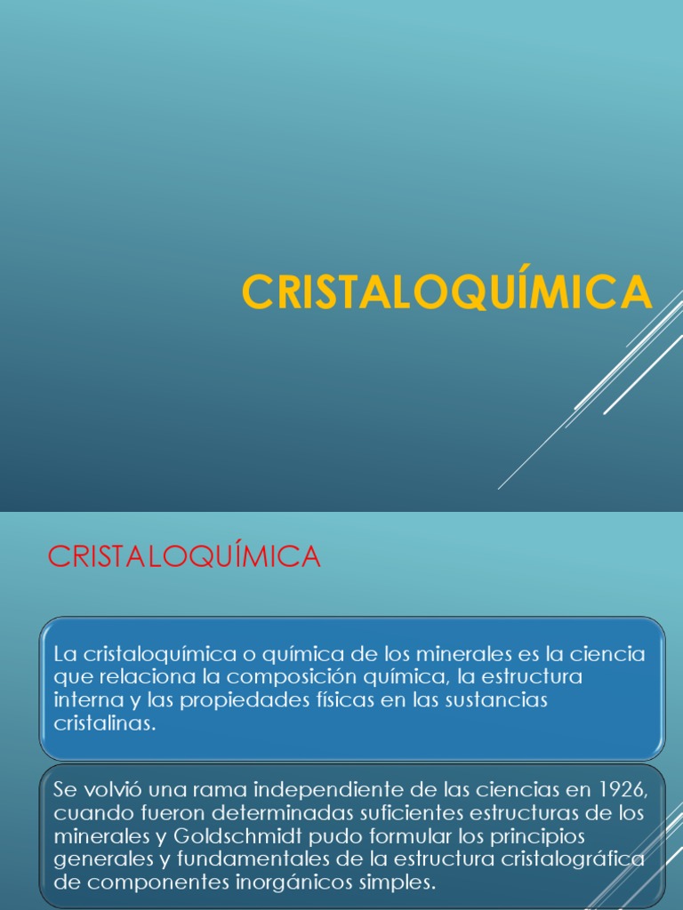 Cristaloquímica Enlace químico Enlace covalente