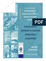 1 Inversion Publica y Su Contribucion Al Crecimiento Economico - Jorge Mattar PDF