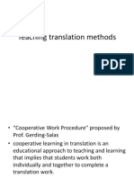 Teaching Translation Methods