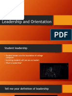 Leadership and Orientaion