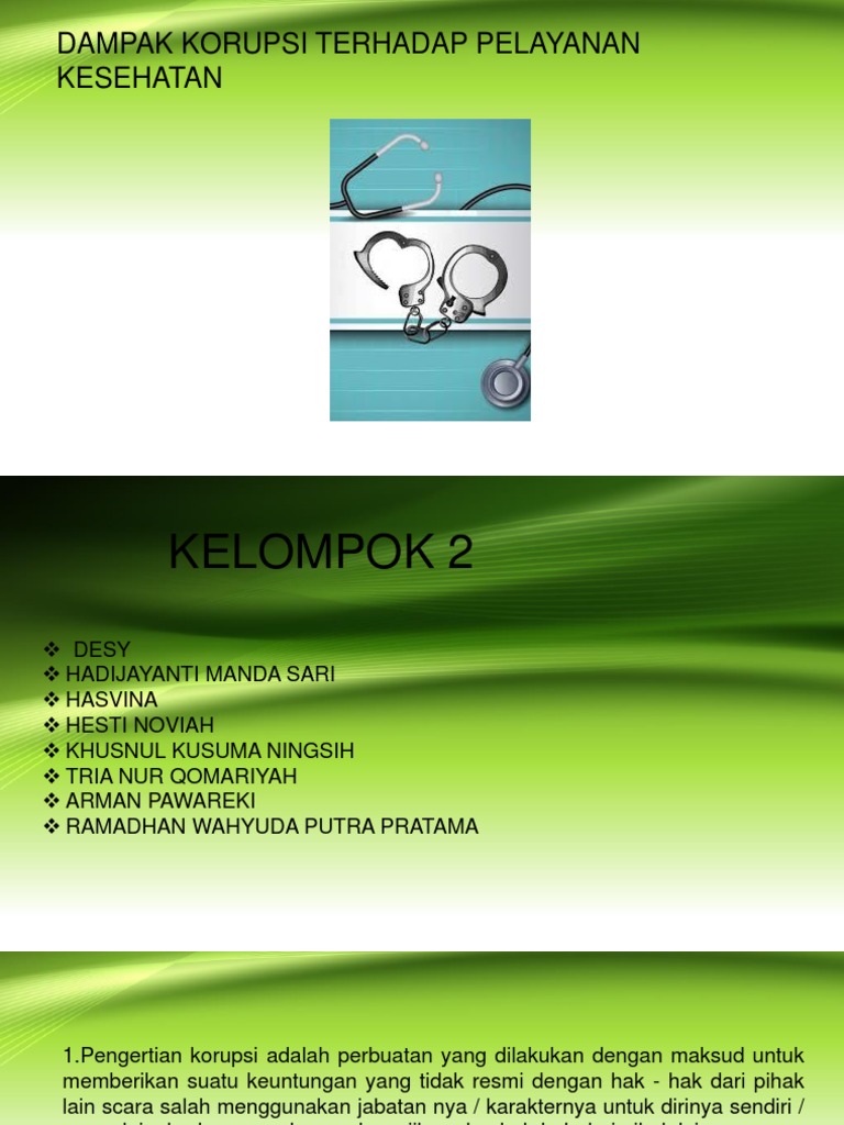 Dampak Korupsi pada Pelayanan Kesehatan | PDF | Politik | Pengembangan Diri