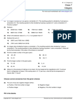 Grade 7 Integers in PDF