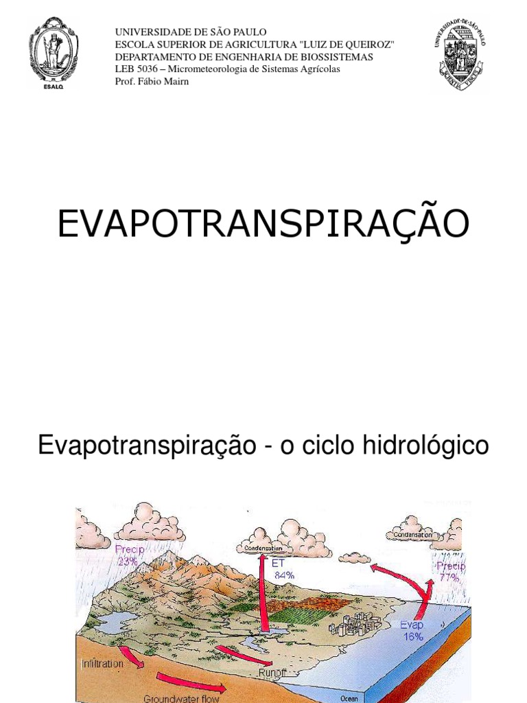Evapotranspiracao Conceitos | PDF | Evapotranspiração | Ciclo da água