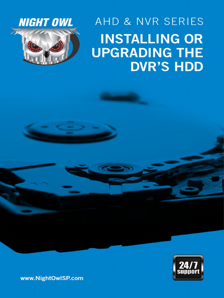 Installing/Upgrading Night Owl DVR HDD | PDF | Menu (Computing) | Hard ...
