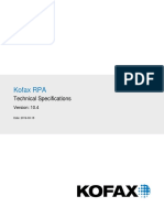 Kofax RPA Technical Specifications 10.4