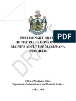 Preliminary Draft of the Rules Governing Maines Adult Use Marijuana Program