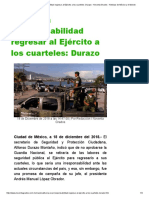 Sería Una Irresponsabilidad Regresar Al Ejército A Los Cuarteles - Durazo - Noventa Grados - Noticias de México y El Mundo