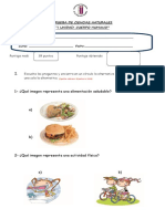 Prueba de Ciencias Cuerpo Humano para Primero Básico