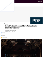 How Do You Become More Articulate in Everyday Speech? PDF