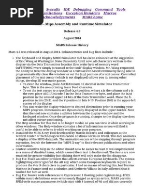 Mars Mips Mac