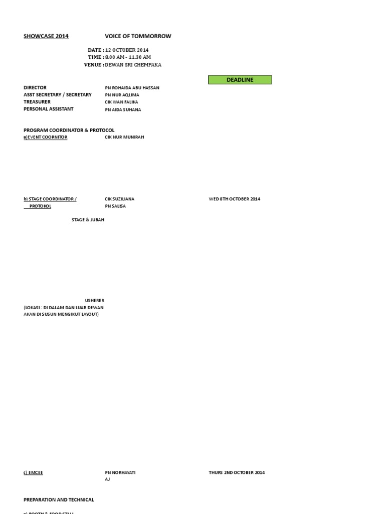 Program Master Plan Sample PDF Leisure Business