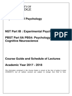 NST IB Experimental Psychology Course Guide 2017-18 - NST and PBS