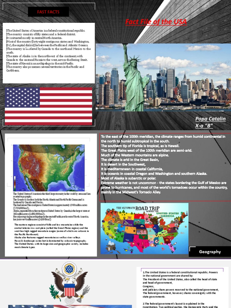 USA Geography, Politics, Economy Overview | PDF | Federal Government Of ...