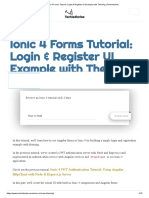 Ionic 4 Forms Tutorial - Login & Register UI Example With Theming - Techiediaries