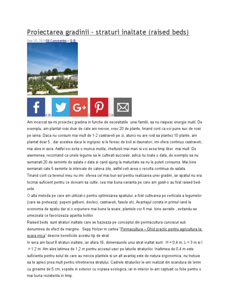 Proiectarea Gradinii | PDF