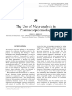 38 The Use of Meta-Analysis in Pharmacoepidemiology: Jesse A. Berlin