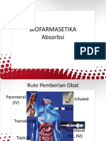 BIOFARMASETIKA Absorbsi Obat