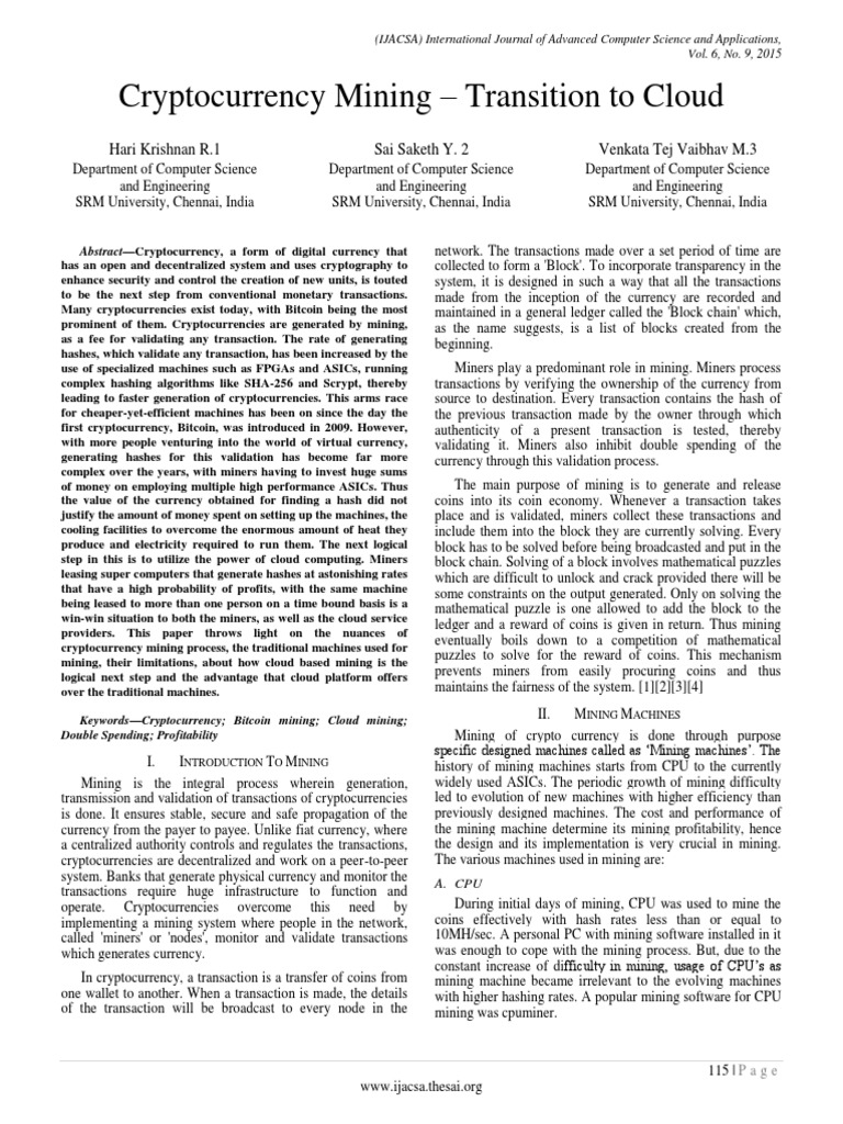 Cryptocurrency Mining: Cloud Transition | PDF | Cryptocurrency | Field  Programmable Gate Array