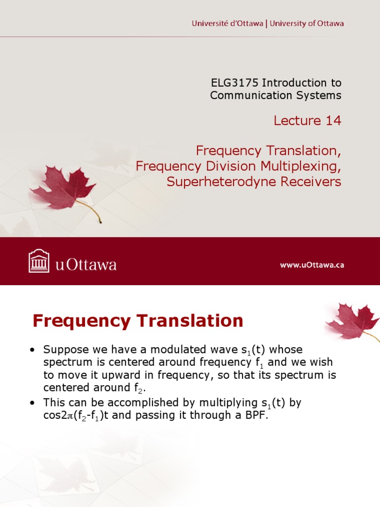 Frequency Tranlation | PDF | Detector (Radio) | Frequency Modulation