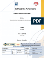 Elaboración de Un Formato para Revisión Técnica Vehicular