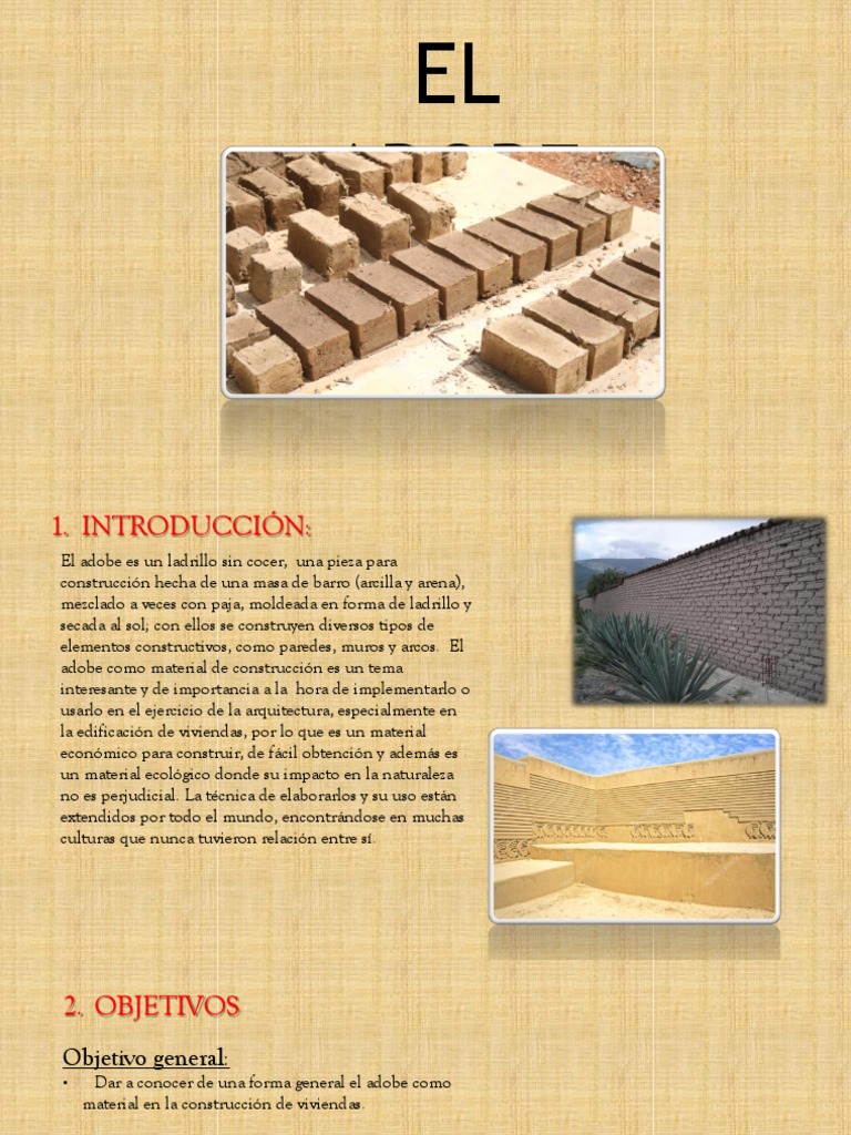 El adobe: material y técnica constructiva | PDF | Materiales de ...