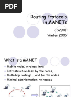 Routing Protocols in Manets: Cs290F Winter 2005