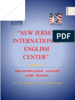 "New Jersey International English Center".: Discrimination Against LGBT People