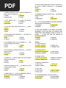 Final Upcat Mock Exam