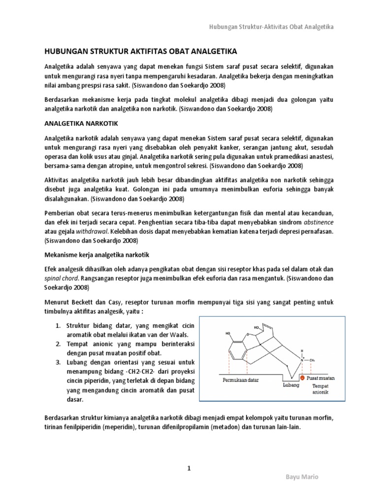 Hubungan Struktur Aktivitas Obat Analgetika2 Pdf