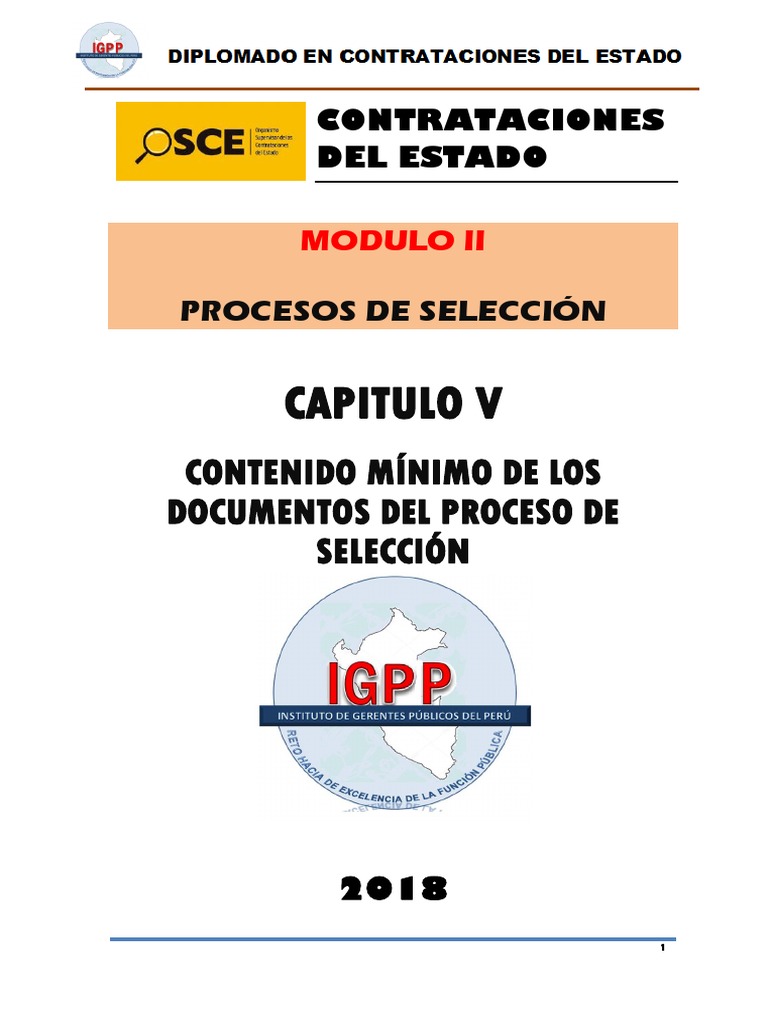 Modulo 02 Capitulo 5 Contenido Mínimo De Los Documentos Del Proceso