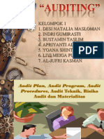 Audit Kelompok 1 - Audit Plan, Audit Program, Audit Prosedures, Audit Teknik, Risiko Audit Dan Materialitas