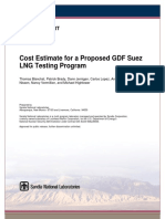 Cost Estimate For A Proposed GDF Suez LNG Testing Program: Sandia Report