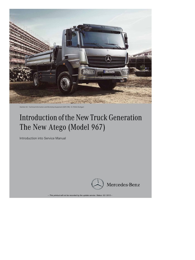 Mercedes Atego PDF Service Manual PDF, PDF, Transmission (Mechanics)