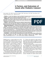 Risk Factor Pediatric Cataract