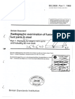 BS 2600 PART 1 - 1983 - Radiographic Examination of Fusion Welded Butt Joints in Steel - Part 1 - Methods for Steel 2mm Up to and Including 50mm Thick