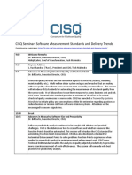 CISQ Seminar: Software Measurement Standards and Delivery Trends
