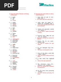 Answer Key Marlins Test